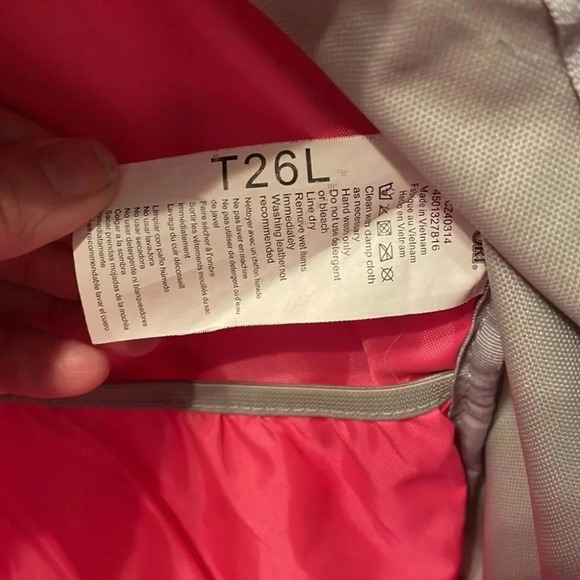 Jansport Pink Gray Backpack Padded Straps Compartments Back to School Storage - Picture 7 of 9